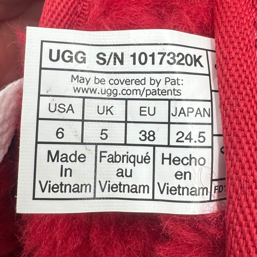 UGG NEUMEL CHUKKABOOTS Womens Size 6 Red Suede Shearling Lined Lace Up 1017320K - Picture 4 of 12